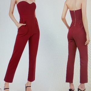 Express wine jumpsuit size 2 (NWT)